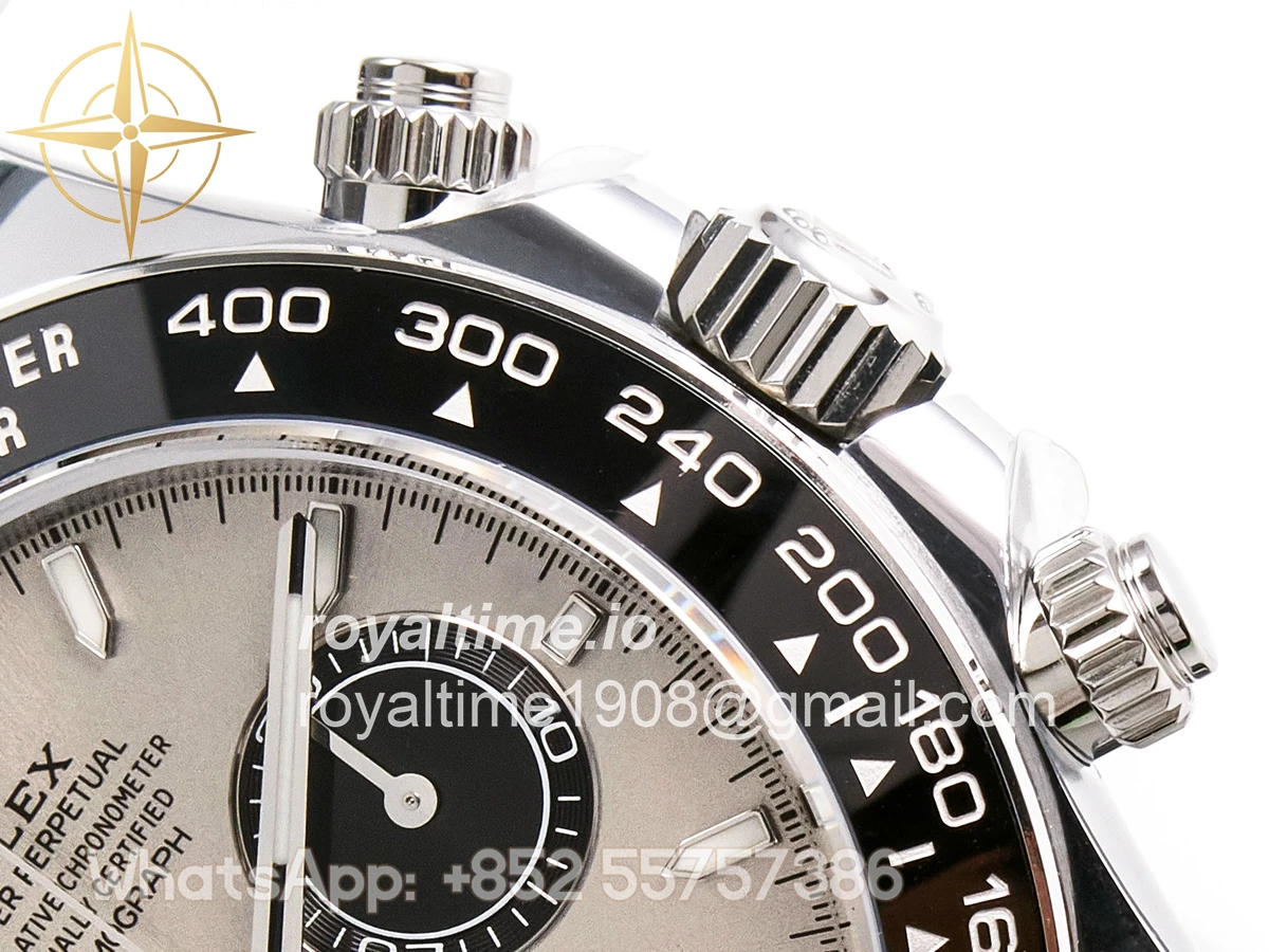Rolex Daytona 126519 SS ARF Silver/Black Stick Dial on Oysterflex Strap DD4131 V2 (Weighted) - Image 16