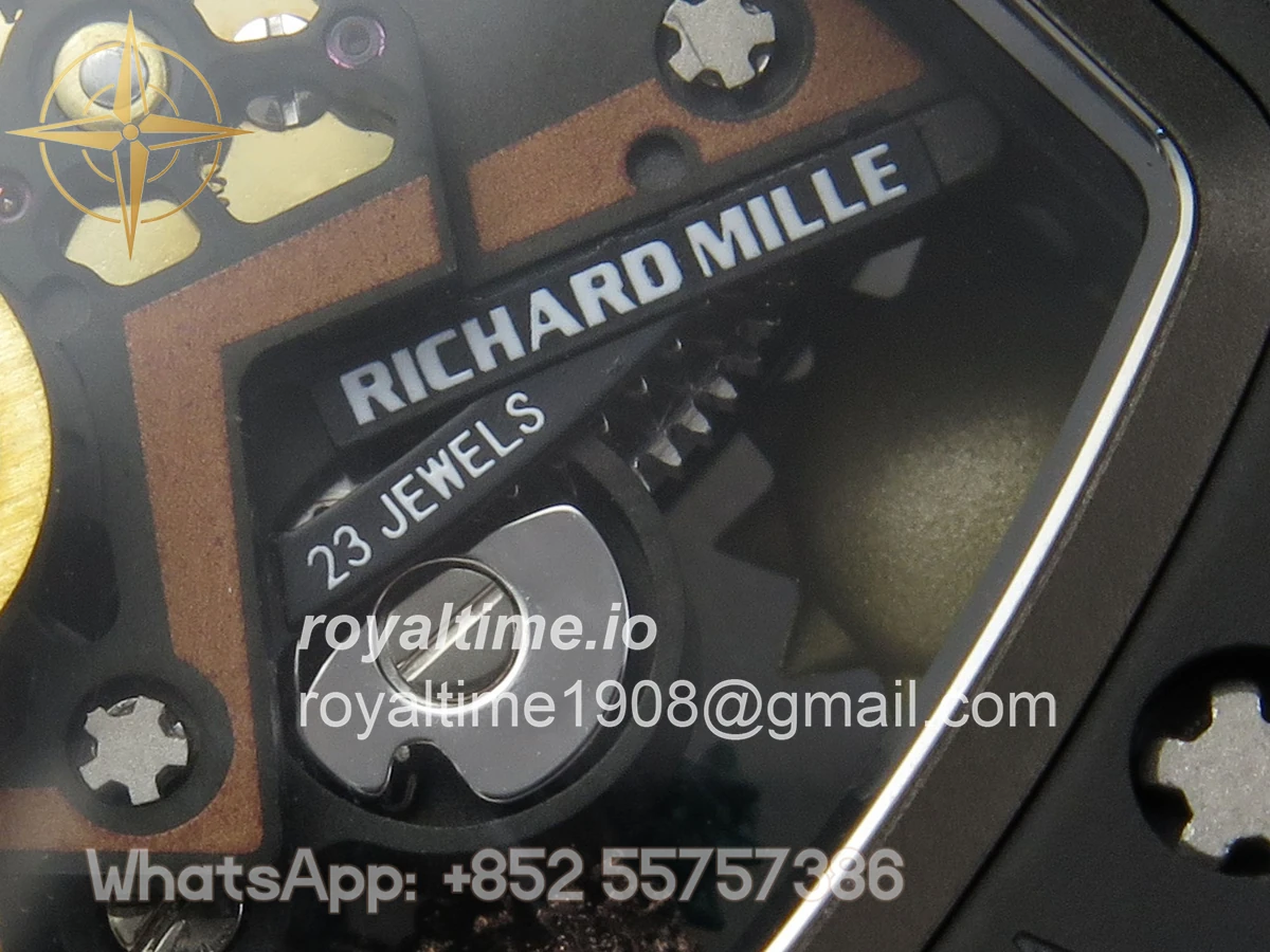 Richard Mille RM88 Tourbillon Smiley Black Ceramic RMF on Black Rubber Strap - Image 16