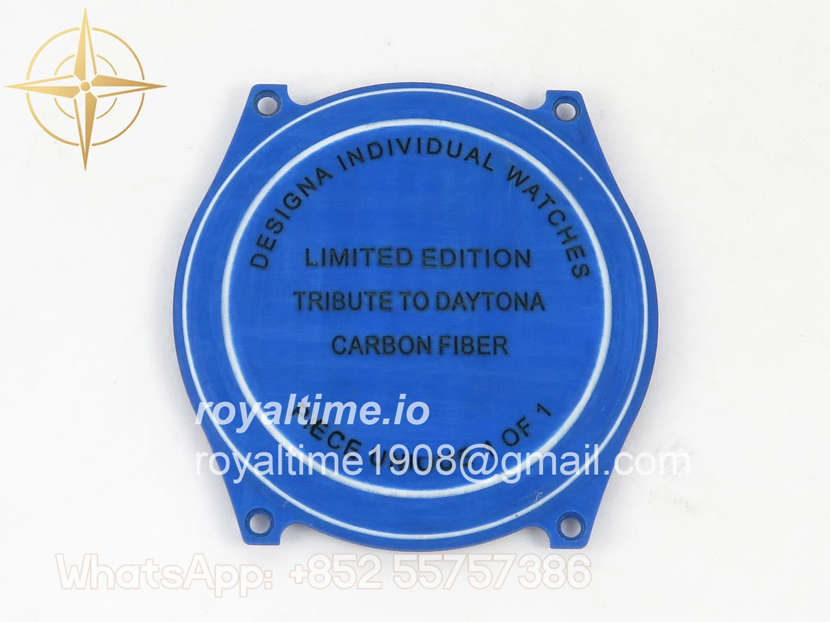 Rolex Daytona DIW Blue Carbon Case DIWF Edition Gray Crystal Dial on Gray Nylon Strap DD4801 - Image 16