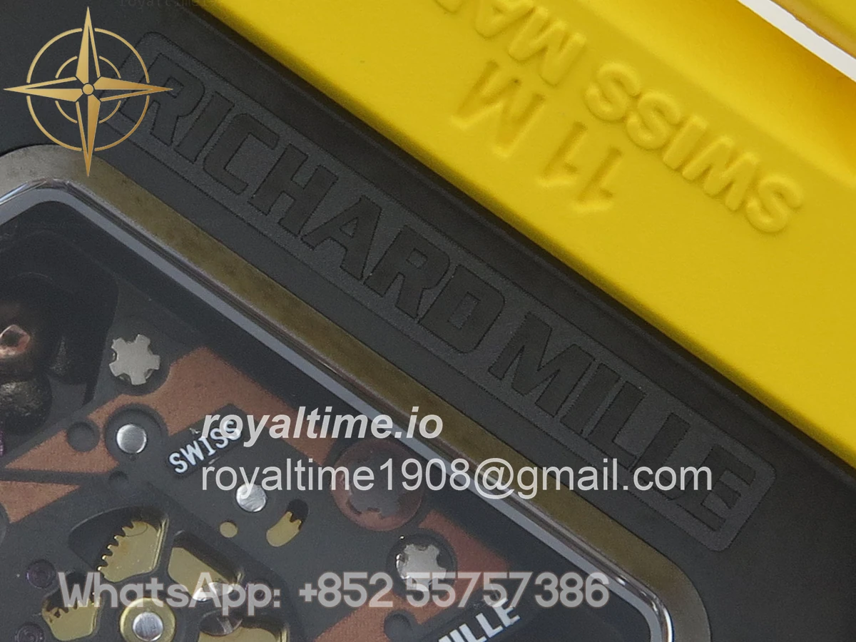 Richard Mille RM88 Tourbillon Smiley White Ceramic RMF on Yellow Rubber Strap - Image 16