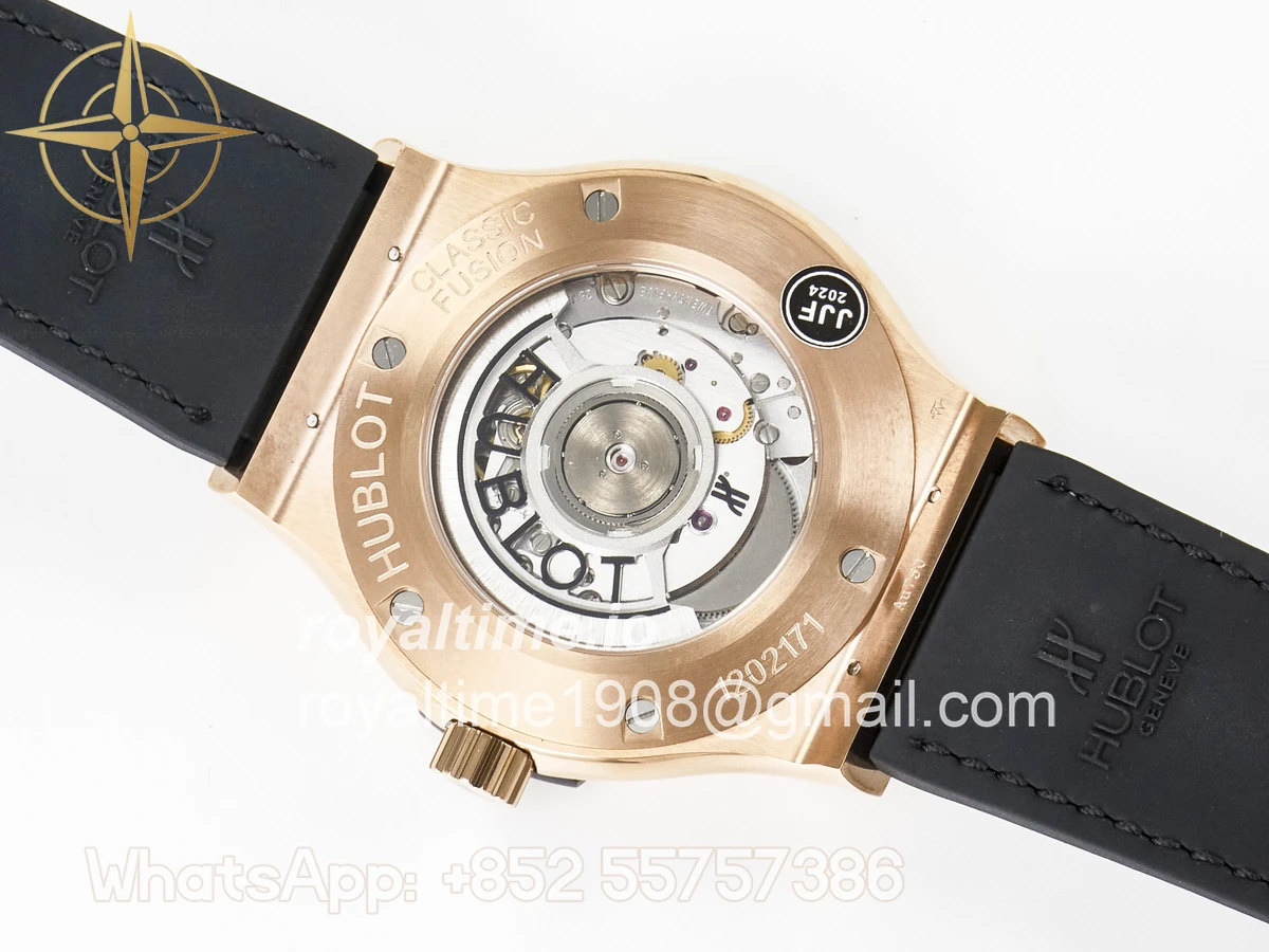 Hublot Classic Fusion 42mm RG JJF Green Dial on Green Gummy Leather Strap - Image 16