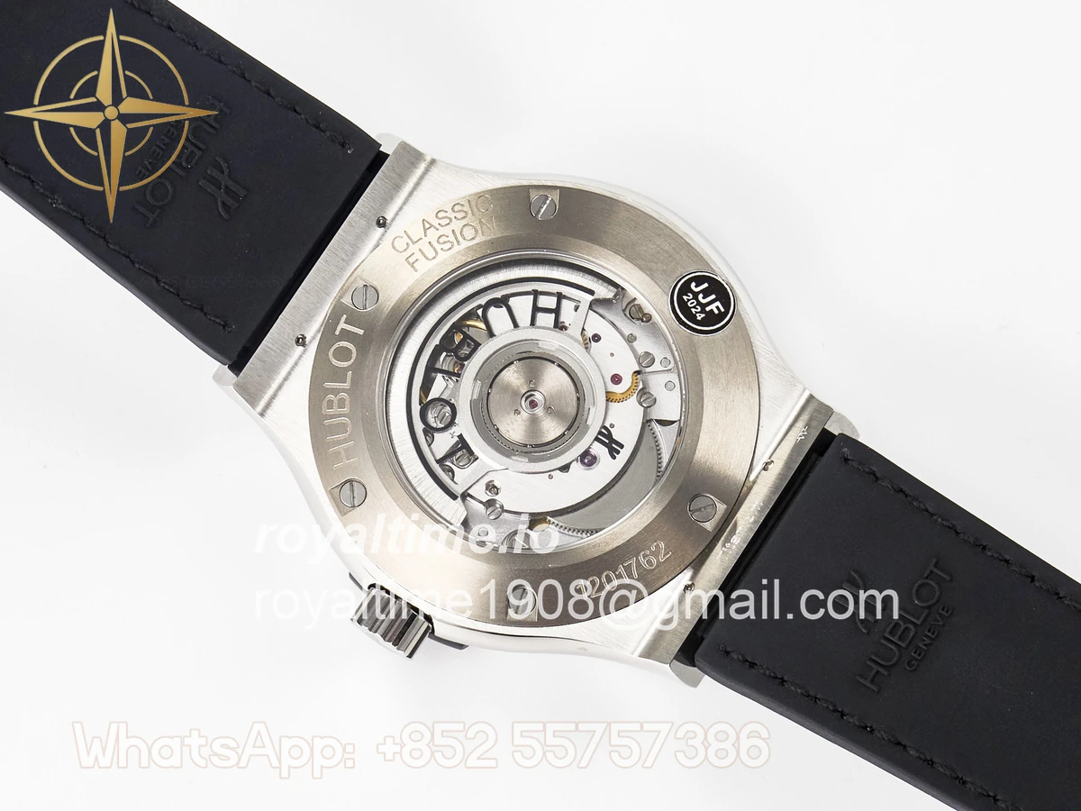 Hublot Classic Fusion 42mm SS JJF Green Dial on Green Gummy Leather Strap - Image 16