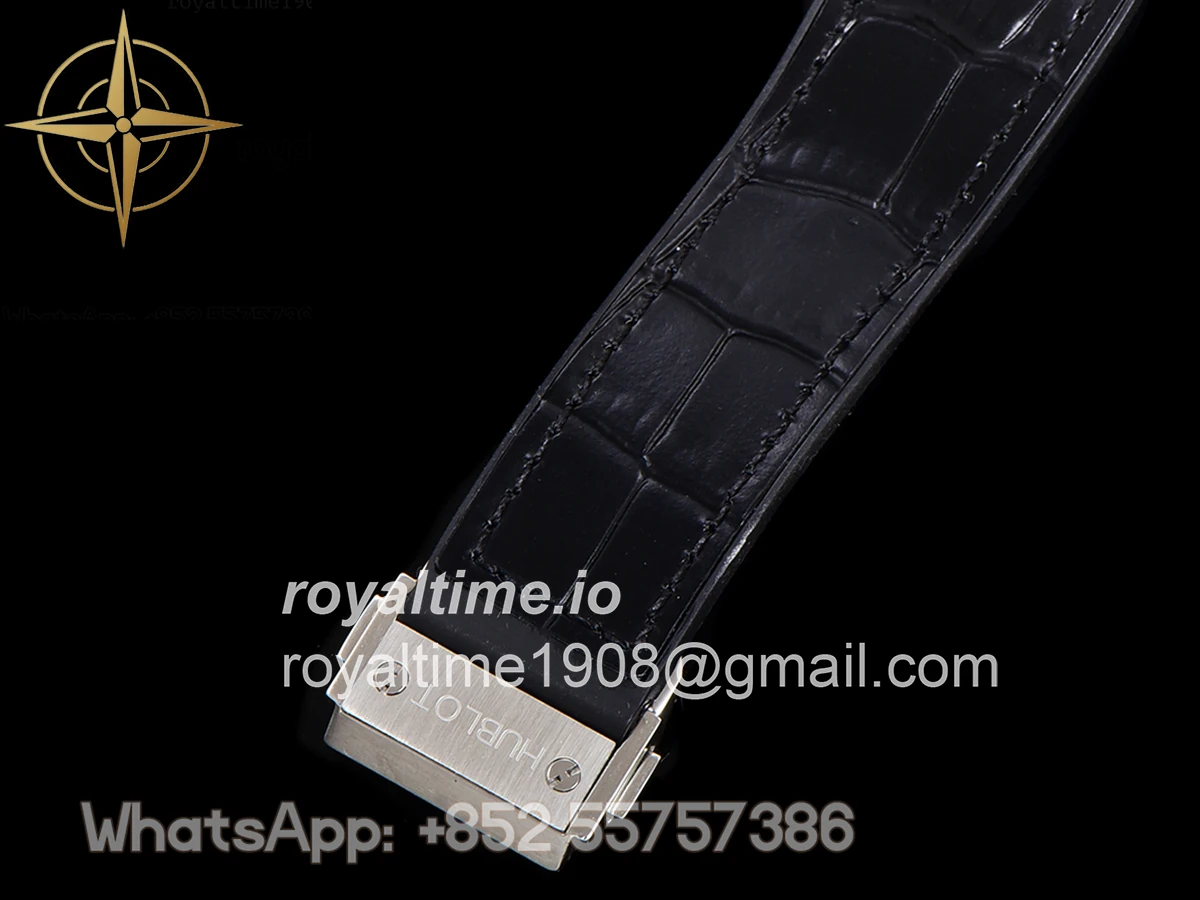 Hublot Classic Fusion Automatic 42mm Diamond Paved Dial in Steel on Black Leather Strap - Image 16