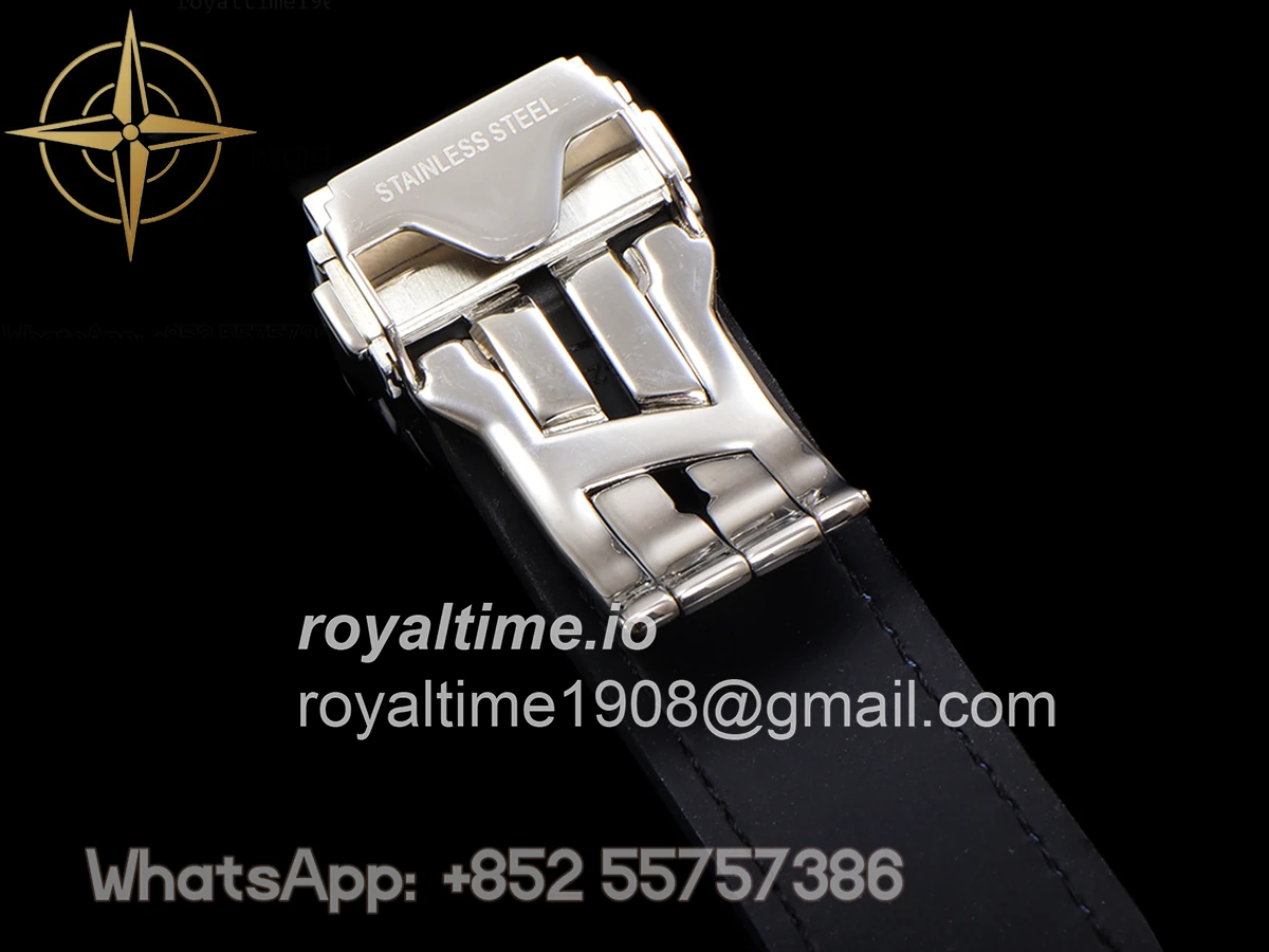 Hublot Classic Fusion Automatic 42mm Diamond Paved Dial in Steel on Blue Leather Strap - Image 16