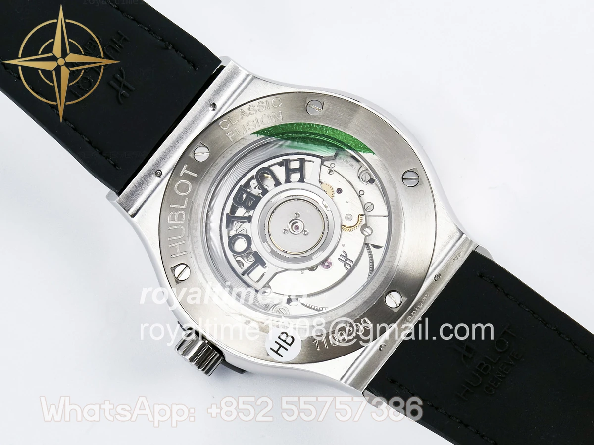 Hublot Classic Fusion Bang 42mm HBF Black Dial on Black Leather Strap A2892 - Image 16