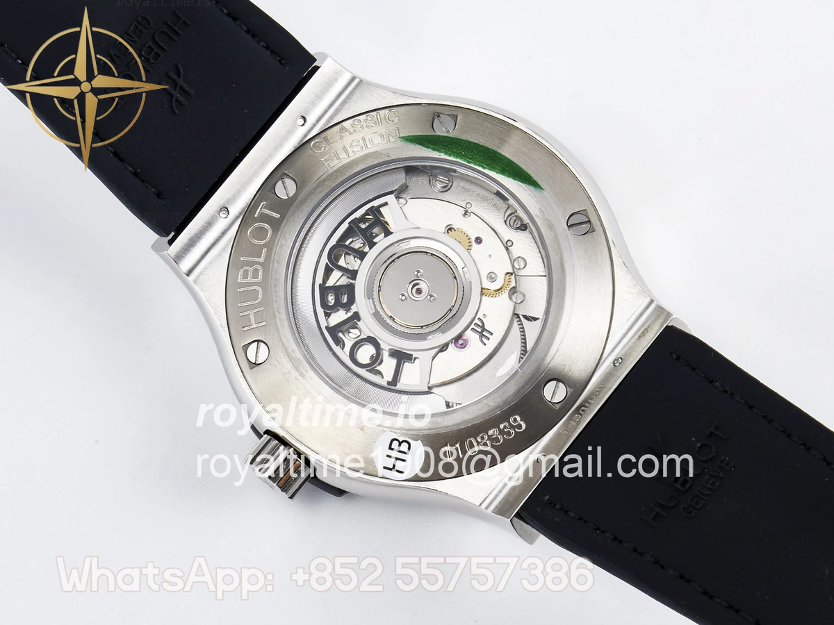 Hublot Classic Fusion Bang 42mm HBF Gray Dial on Gray Leather Strap A2892 - Image 16