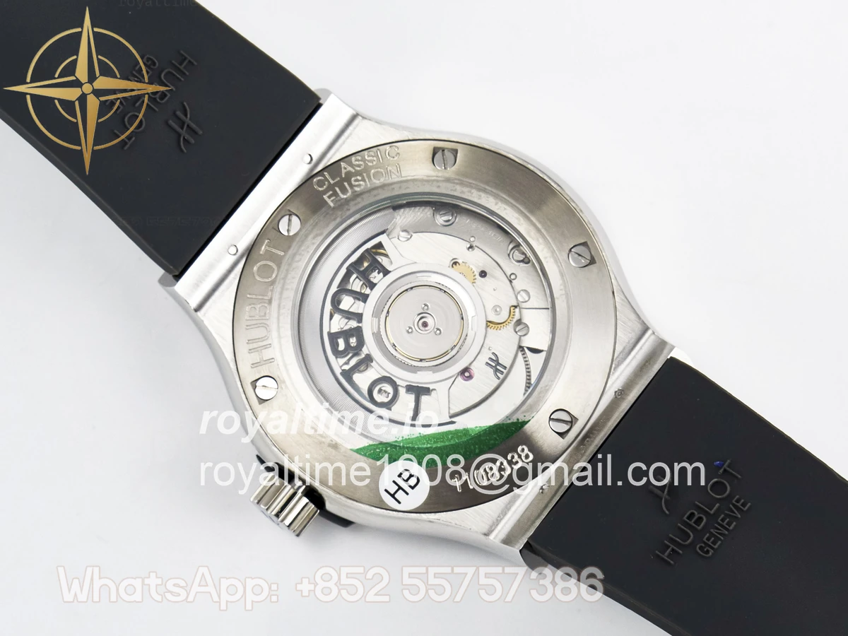 Hublot Classic Fusion Bang 42mm HBF Gray Dial on Gray Rubber Strap A2892 - Image 16