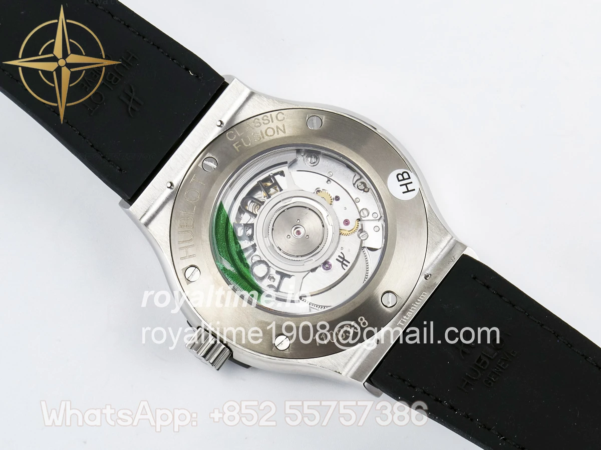 Hublot Classic Fusion Bang 42mm HBF Green Dial Diamonds Bezel on Green Leather Strap A2892 - Image 16