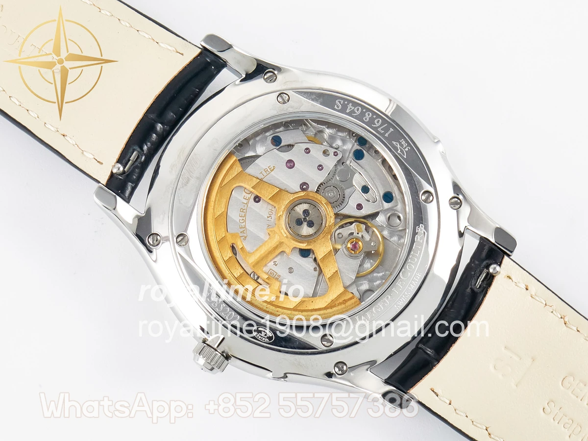 Jaeger-LeCoultre Master Ultra Thin Moon 1368420 SS Z+F Blue Dial on Black Leather Strap SA925 - Image 16