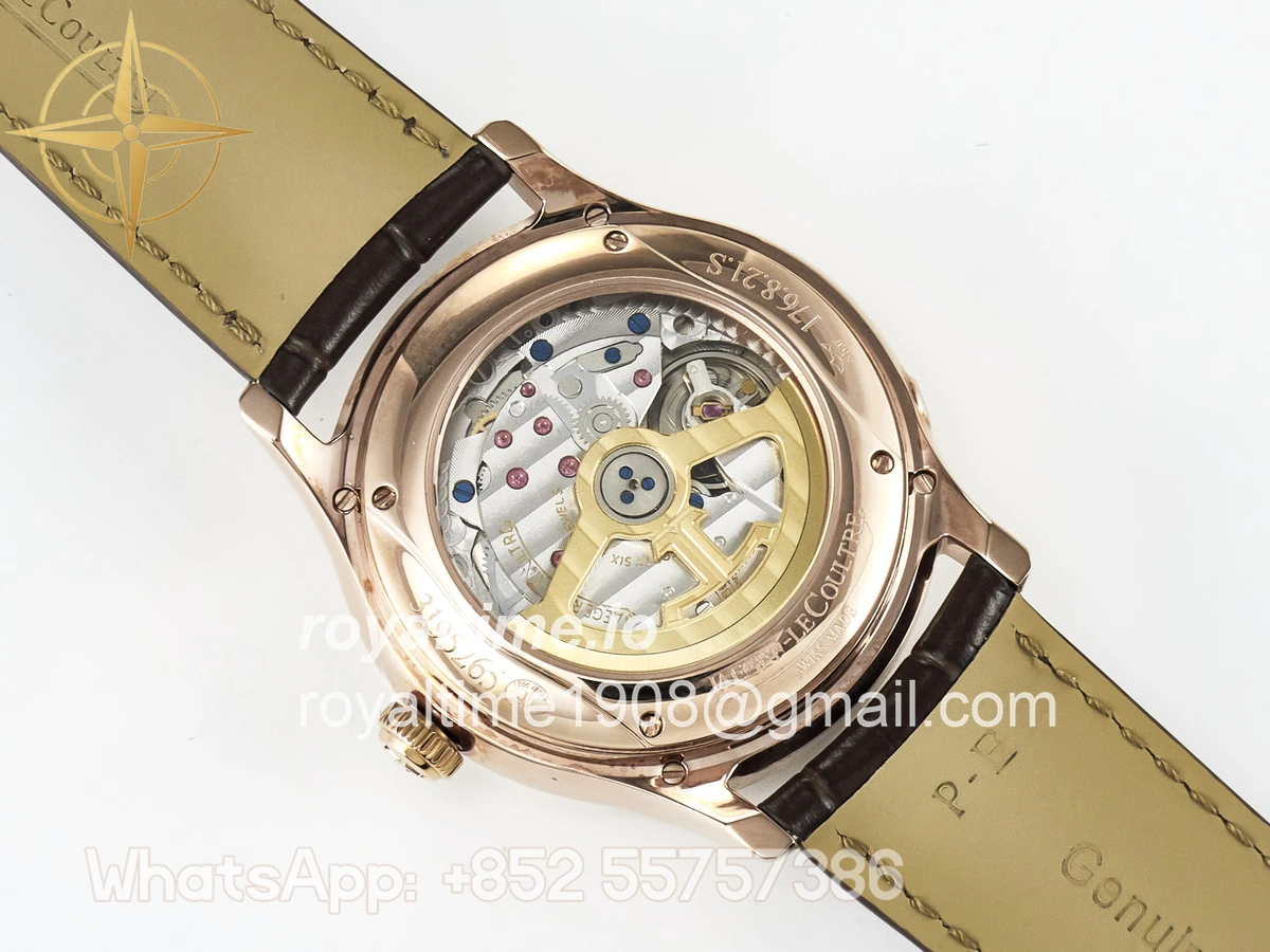 Jaeger-LeCoultre Master Ultra Thin Perpetual Calendar RG V9F Cream Dial on Brown Leather Strap A868 V2 - Image 16