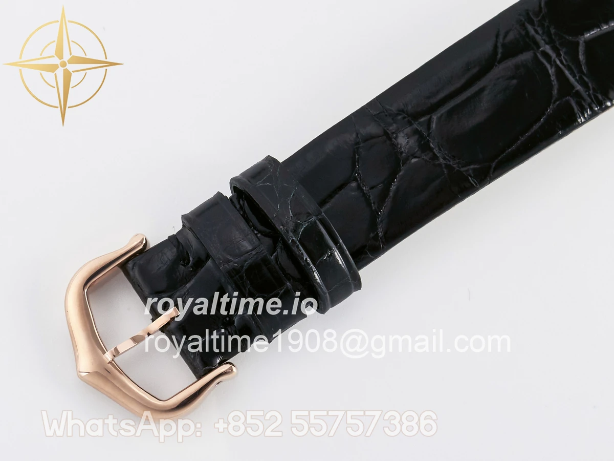 Cartier Ballon Blanc De Cartier 30mm RG DRF Silvered Texture Dial on Black Leather Strap Ronda Quartz - Image 16