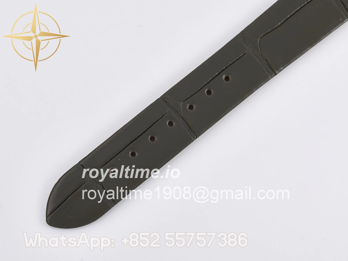 Cartier Ballon Blanc De Cartier 30mm RG DRF Silvered Texture Dial on Green Leather Strap Ronda Quartz - Image 16