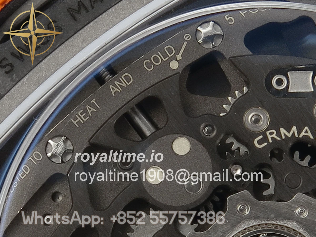 Richard Mille AVF RM67-02 McLaren Black NTPT Spain Skeleton Dial on Orange Elastic strap CRMA7 - Image 16