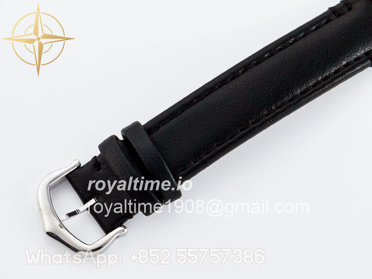 Cartier Ronde De Cartier 29mm DRF Sandblasted Silver-Plated White Dial on Black Leather Strap Ronda Quartz - Image 16