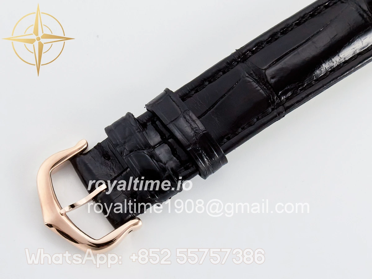 Cartier Ronde De Cartier 29mm RG DRF Sandblasted Silver-Plated White Dial on Black Leather Strap Ronda Quartz - Image 16