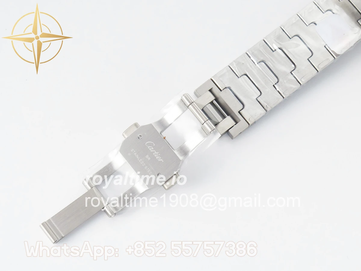 Cartier Santos de Cartier 40mm SS BVF White Dial on SS Bracelet MIYOTA 9015 - Image 16