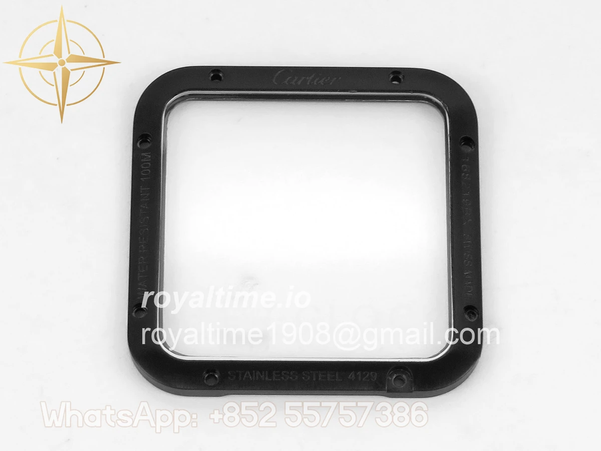 Cartier Santos de Cartier Skeleton PVD MLF Skeleton Dial on Black Leather Strap 9612MC - Image 16