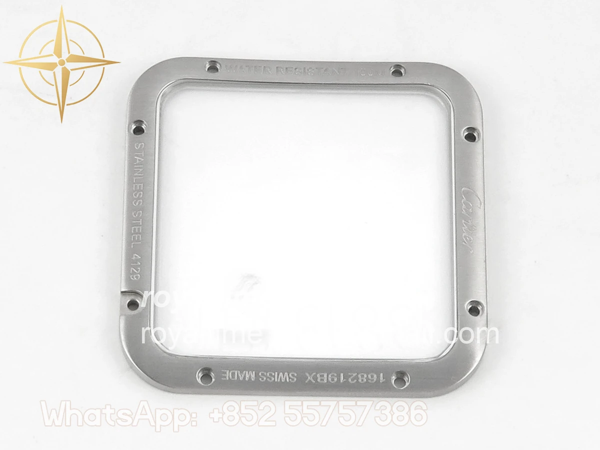 Cartier Santos de Cartier Skeleton SS MLF Skeleton Blue Skeleton Dial Blue Bezel on SS SmartLink Bracelet 9611MC - Image 16