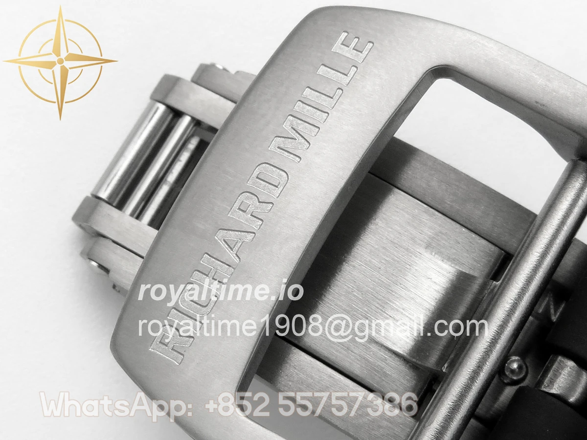 Richard Mille Custom RM055 Black Ceramic ZGF Silver Inner Bezel on Black Rubber Strap Vaucher Manufacture Fleurier Movement (Free Sprung) - Image 16