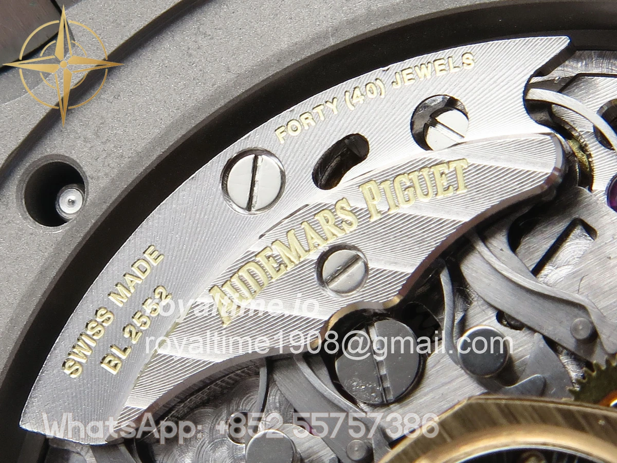 Audemars Piguet Royal Oak Chrono 26240 Frosted SS APSF Gray/Black Dial on Bracelet SA4401 V2 (Free Sprung) - Image 16