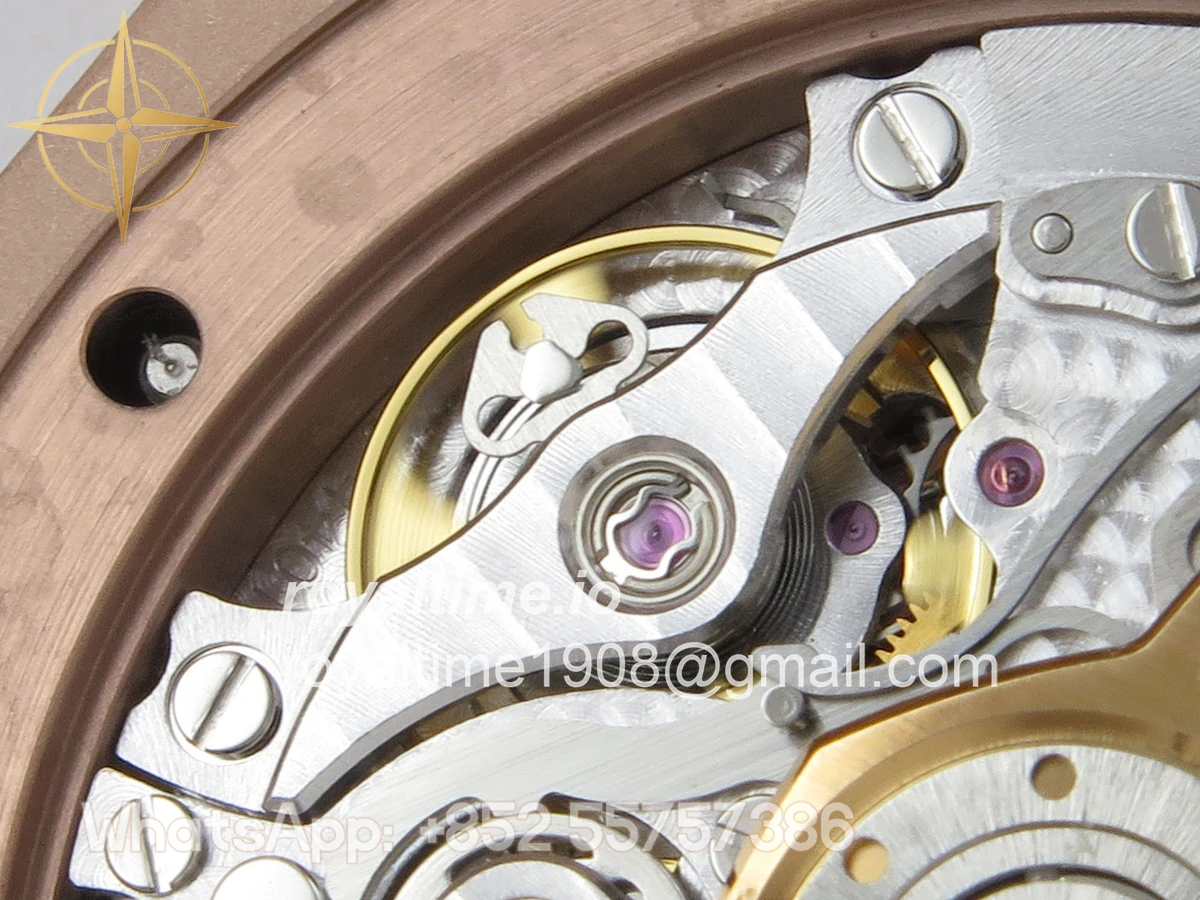 Audemars Piguet Royal Oak Chrono 26240 RG DDF Black Dial on Black Leather Strap DD4401 Gain Weight (SW Dial) - Image 16