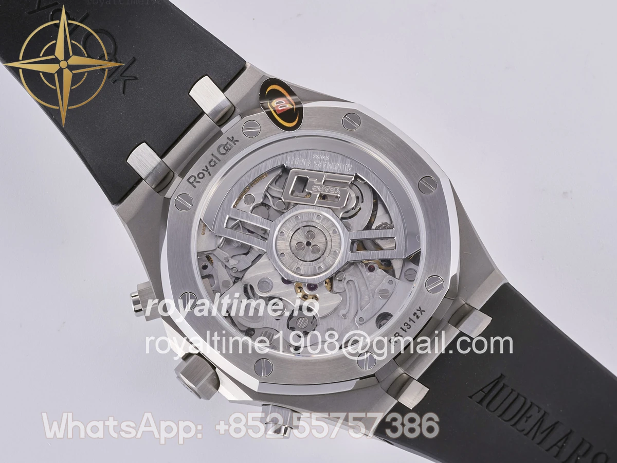Audemars Piguet Royal Oak Chrono 26240 SS DDF Black Dial on Black Rubber Strap DD4401 (50th Anniversary) - Image 16