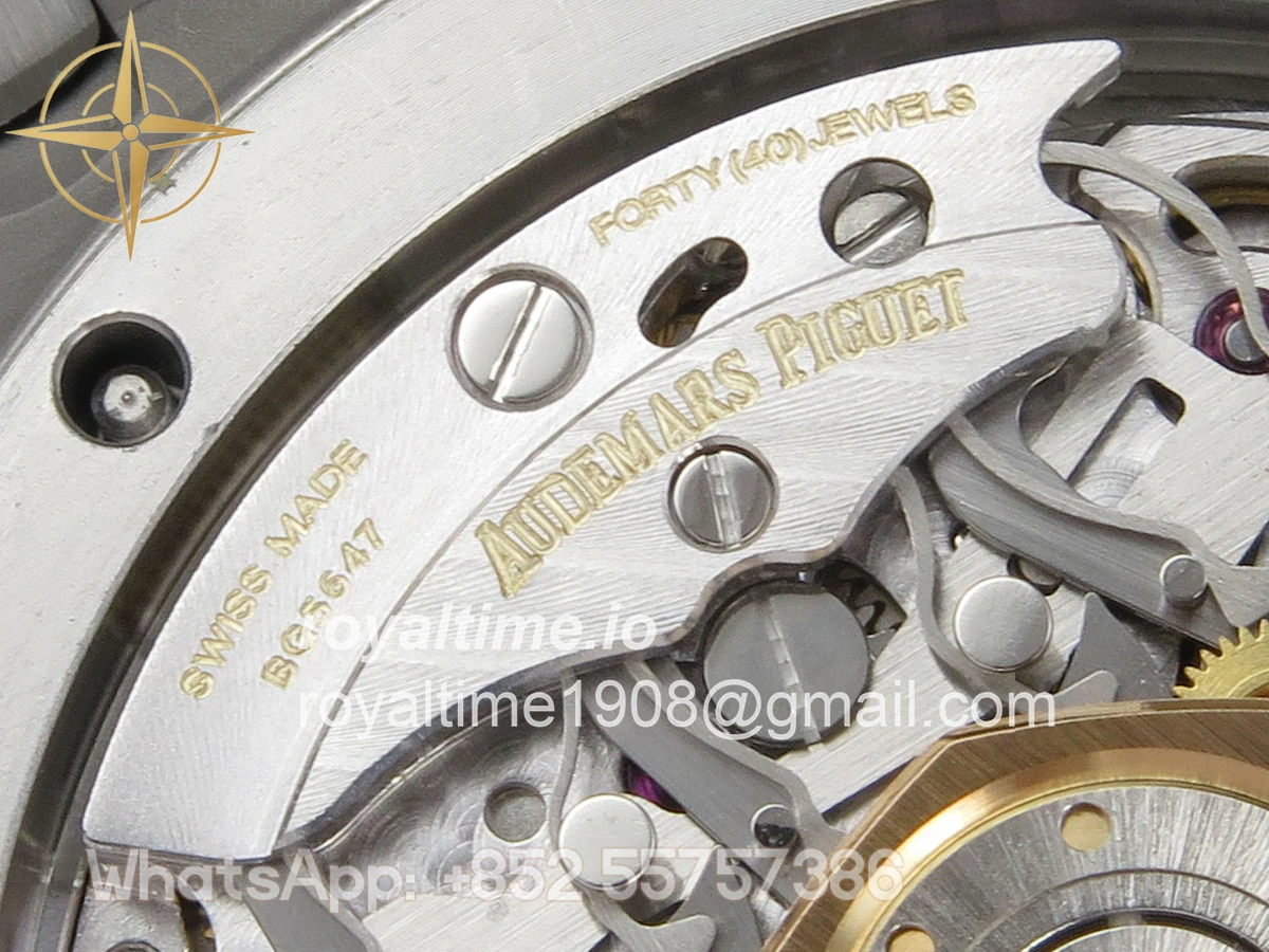 Audemars Piguet Royal Oak Chrono 26240 SS DDF Blue Dial on Blue Rubber Strap DD4401 (SW Dial) - Image 16