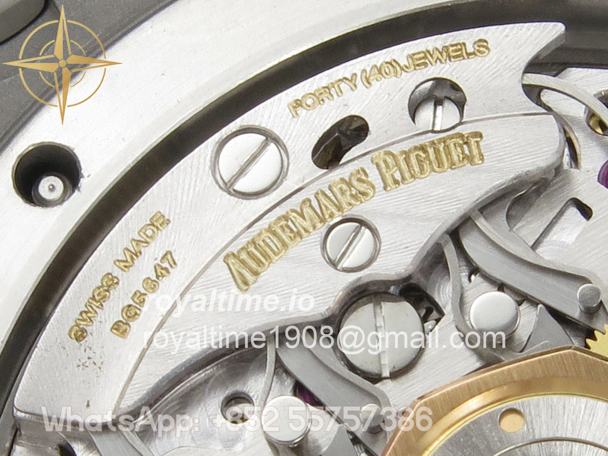 Audemars Piguet Royal Oak Chrono 26240 SS DDF White Dial on Black Rubber Strap DD4401 (SW Dial) - Image 16