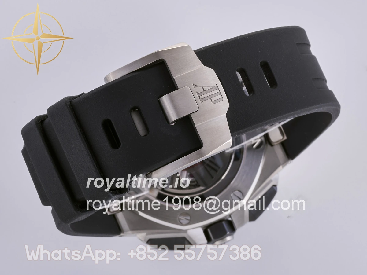 Audemars Piguet Royal Oak Offshore 43mm 26420so SS DDF Black/White Dial on Black Rubber Strap DD4401 - Image 16