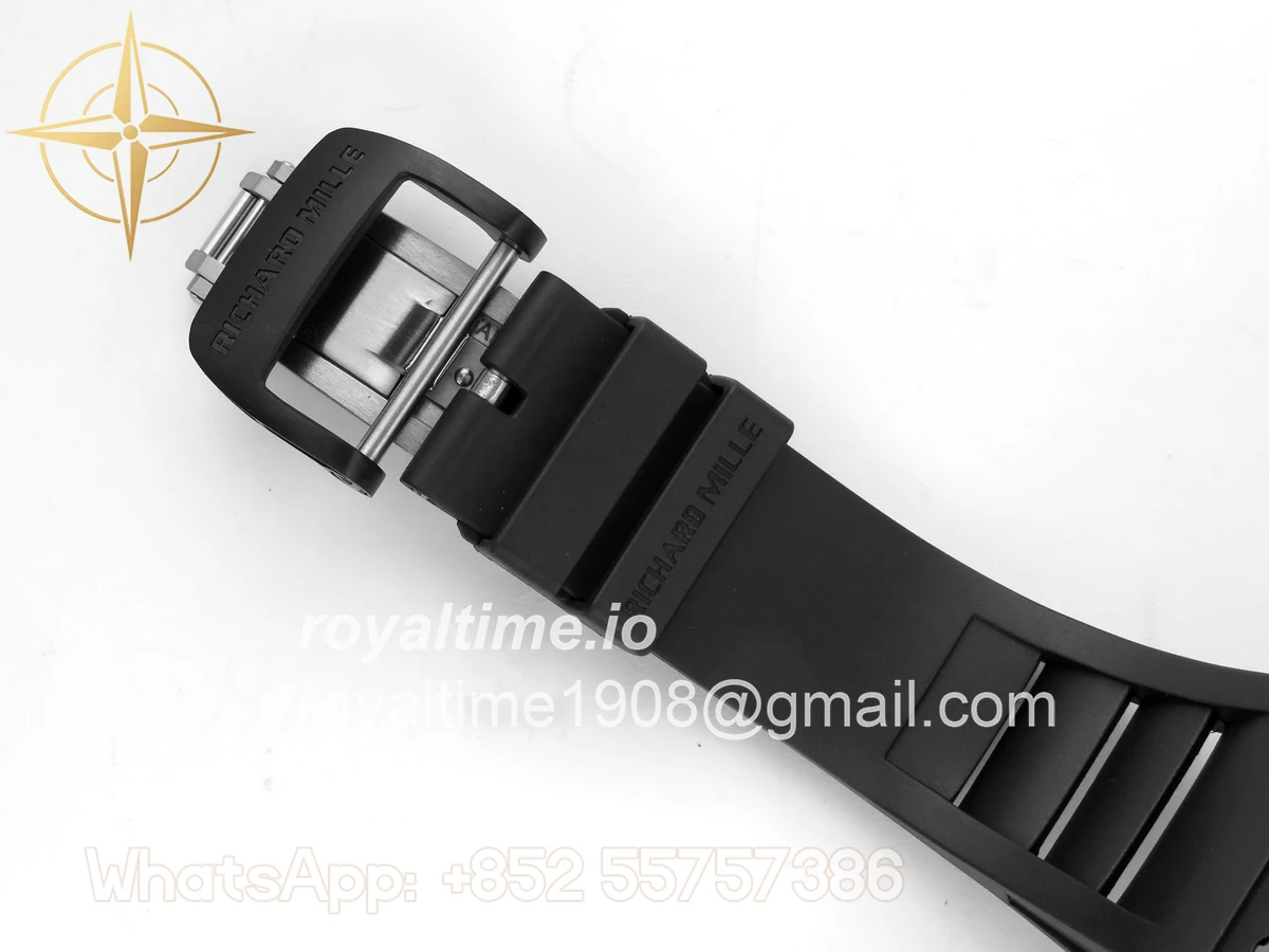 Richard Mille RM035 Americas Manual Carbon/Black Ceramic ZF Skeleton Dial On Black Rubber Strap RMUL1 - Image 16