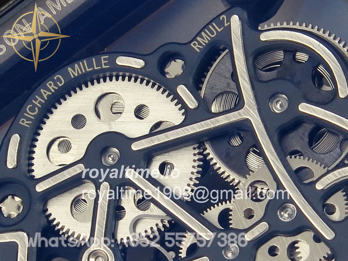 Richard Mille RM055 Black Ceramic APSF on RG Inner Bezel on Black Rubber Strap RMUL2 - Image 16