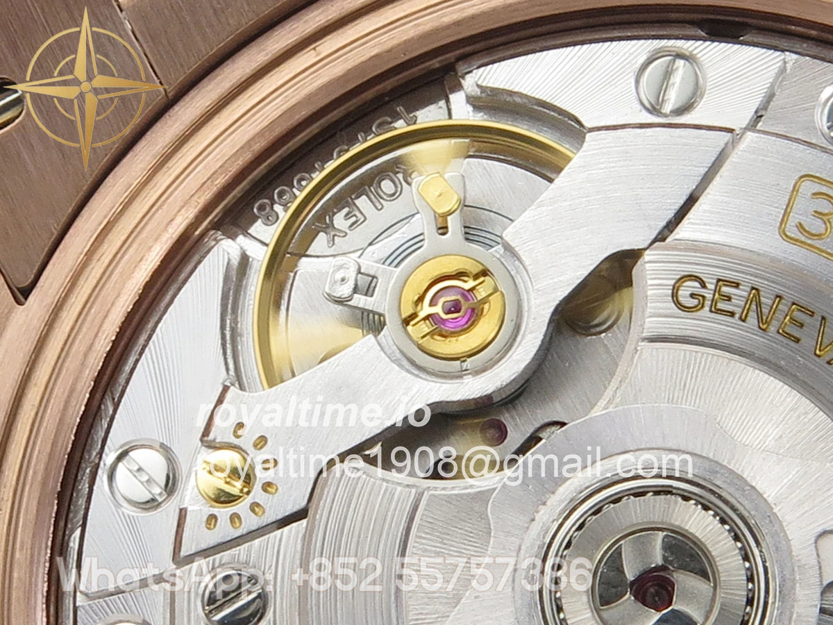 Rolex Day Date 36 RG QF 904L Steel Green Roman Dial on President Bracelet A2836 V3 - Image 16