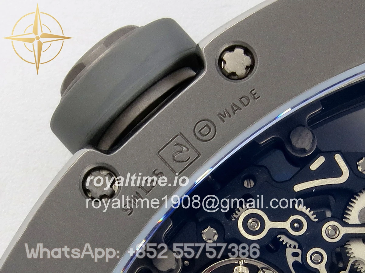 Richard Mille AVF RM055 Gray Cemira on Gray Rubber Strap Vaucher RMUL2 Free Sprung (Mod) - Image 17