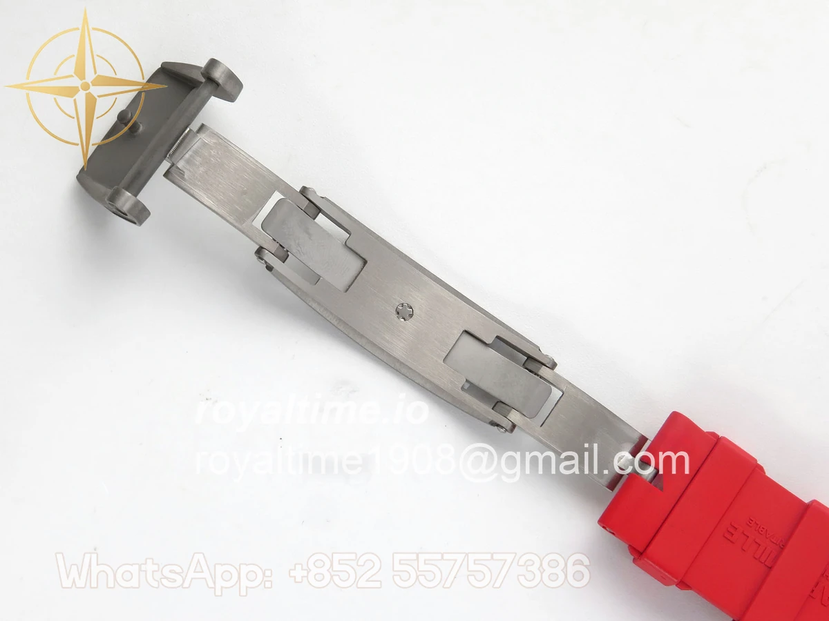 Richard Mille RM055 White Ceramic APSF Red Skeleton Dial on Red Rubber Strap RMUL2 - Image 17