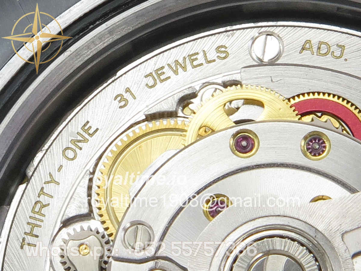 Rolex DayDate 40 SS QF 904L Steel White Roman Dial on President Bracelet VR3255 V8 (Gain Weight) - Image 17