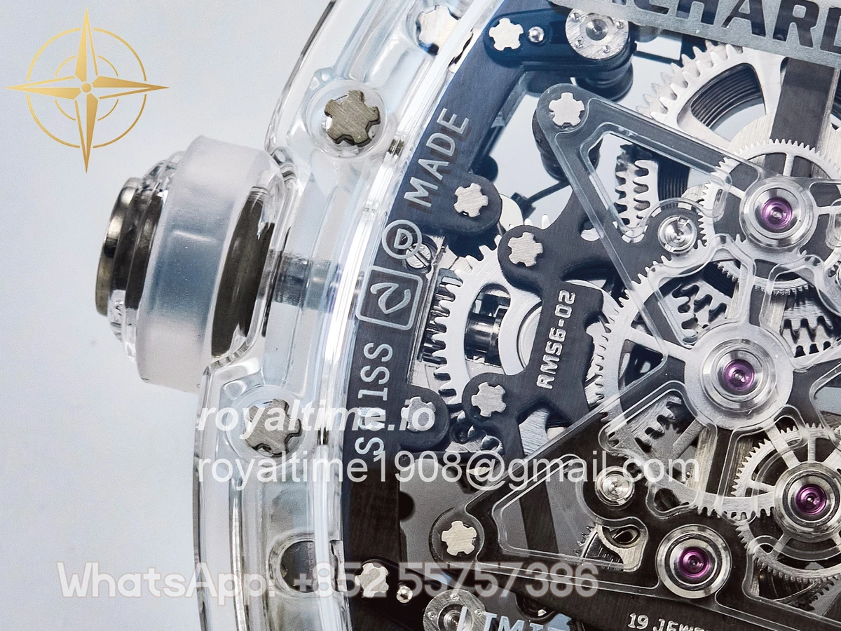 Richard Mille RM56-02 Transparent Tourbillon RMF Skeleton White Dial on Transparent Rubber Strap - Image 17