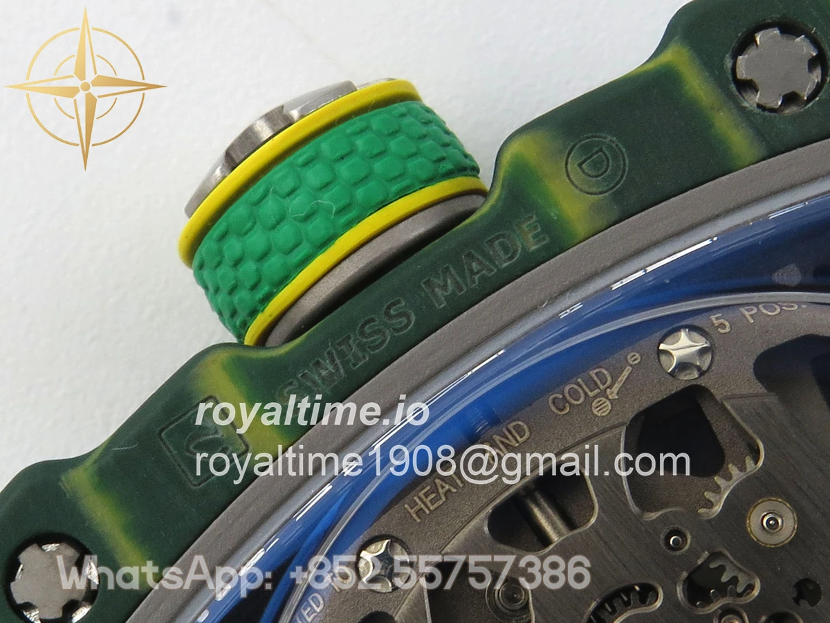 Richard Mille RM67-02 Real Green NTPT VAF Skeleton Dial On Green Nylon strap CRMA7 - Image 17