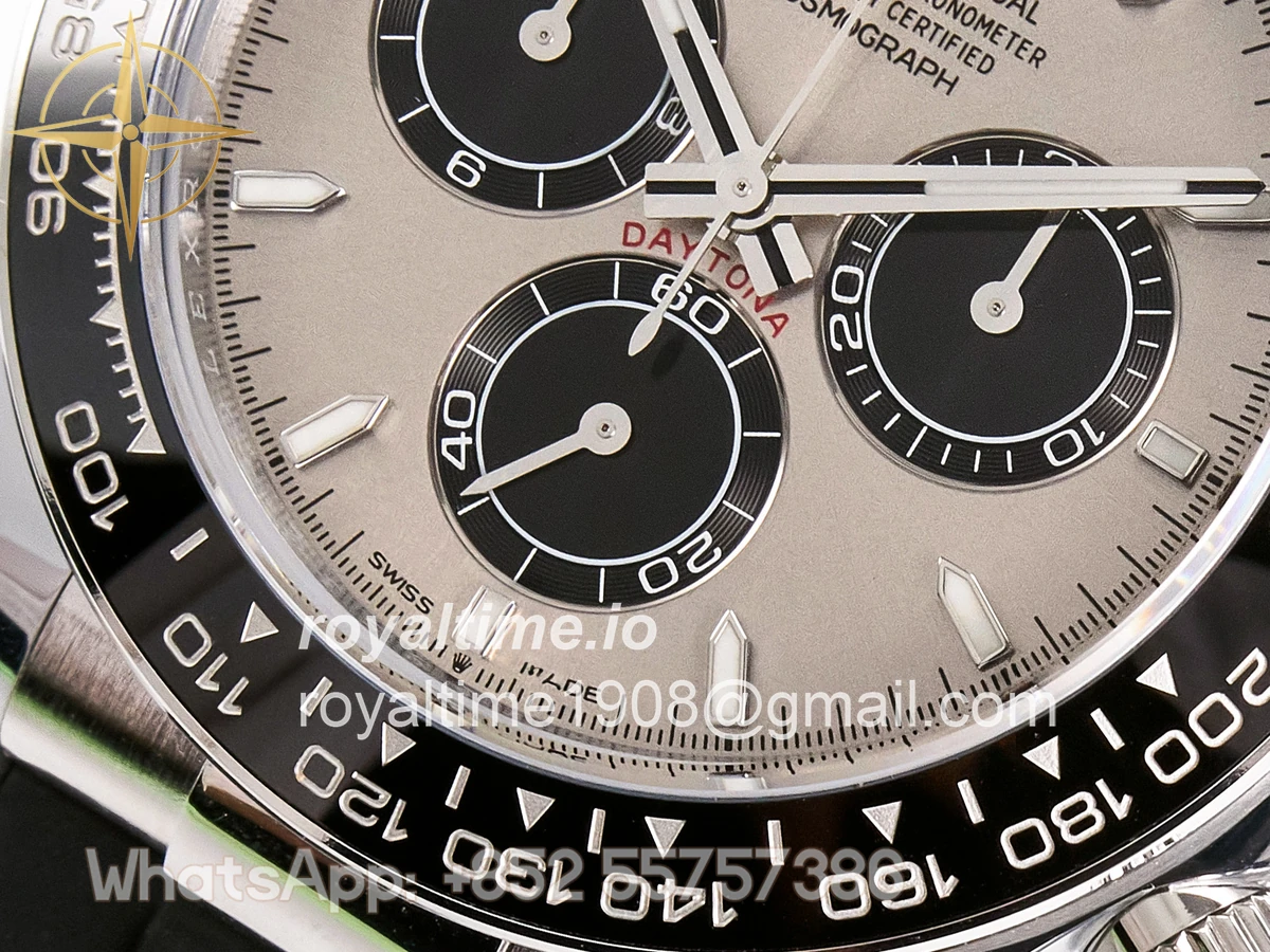 Rolex Daytona 126519 SS ARF Silver/Black Stick Dial on Oysterflex Strap DD4131 V2 (Weighted) - Image 17