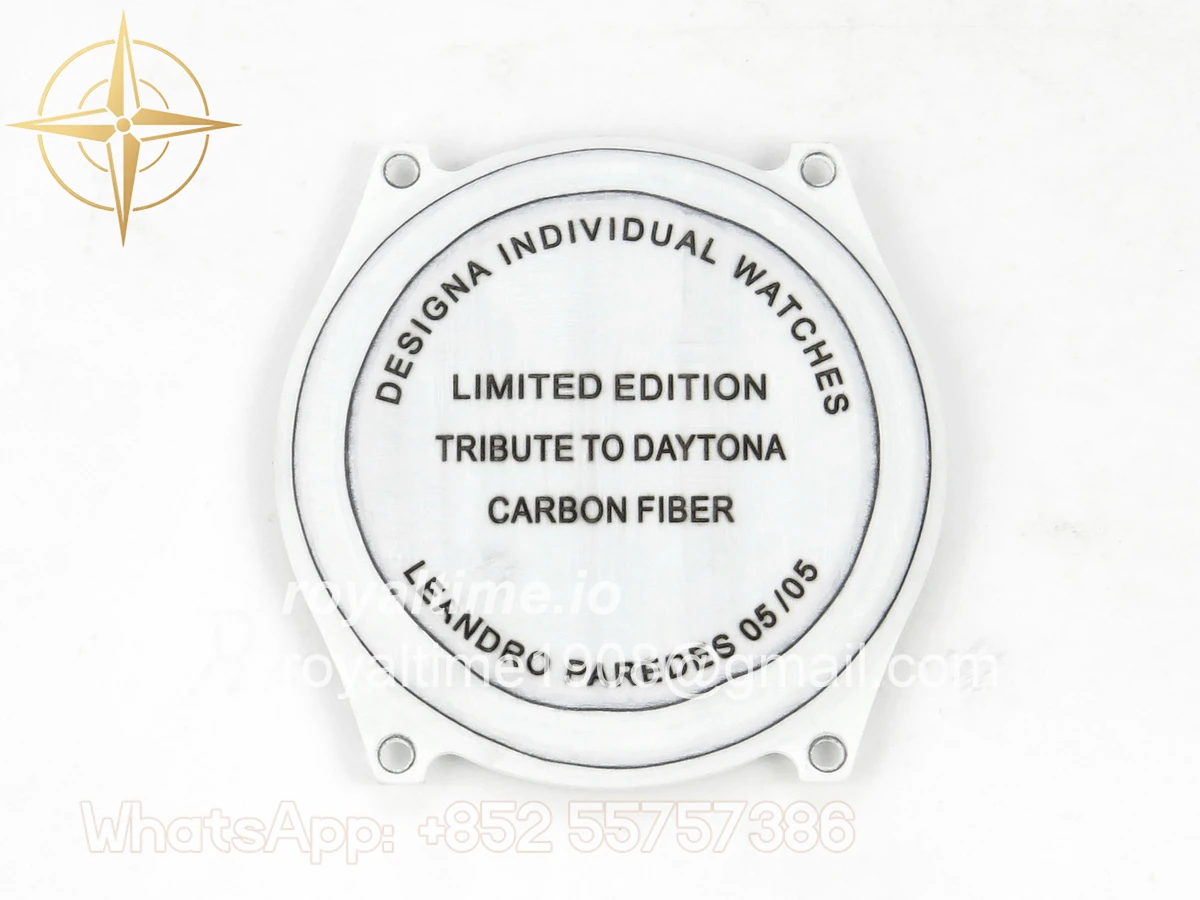 Rolex Daytona DIW White Carbon Case DIWF Edition Baby Blue/White Crystal Dial Crystal Bezel on Baby Blue Nylon Strap DD4801 - Image 17