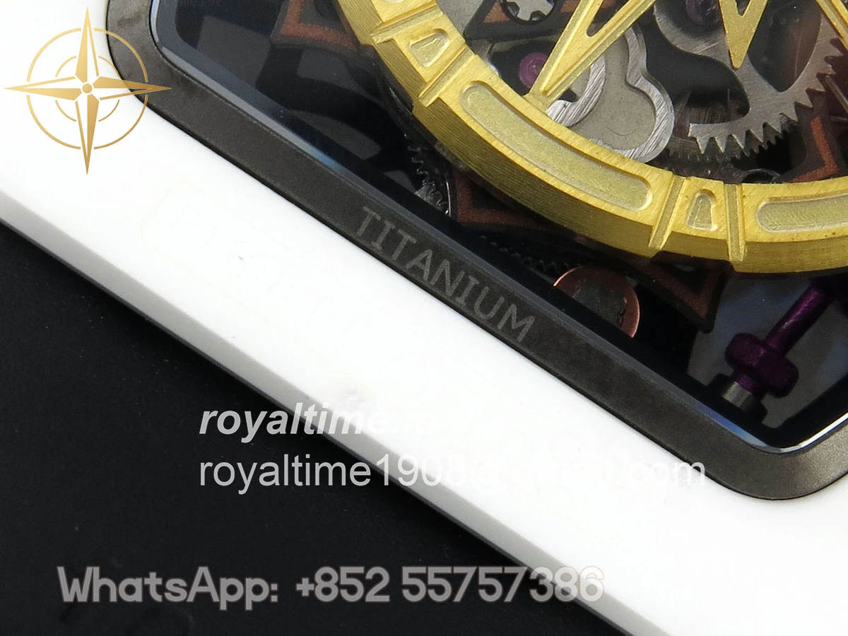Richard Mille RM88 Tourbillon Smiley White Ceramic RMF on White Velcro Strap - Image 17