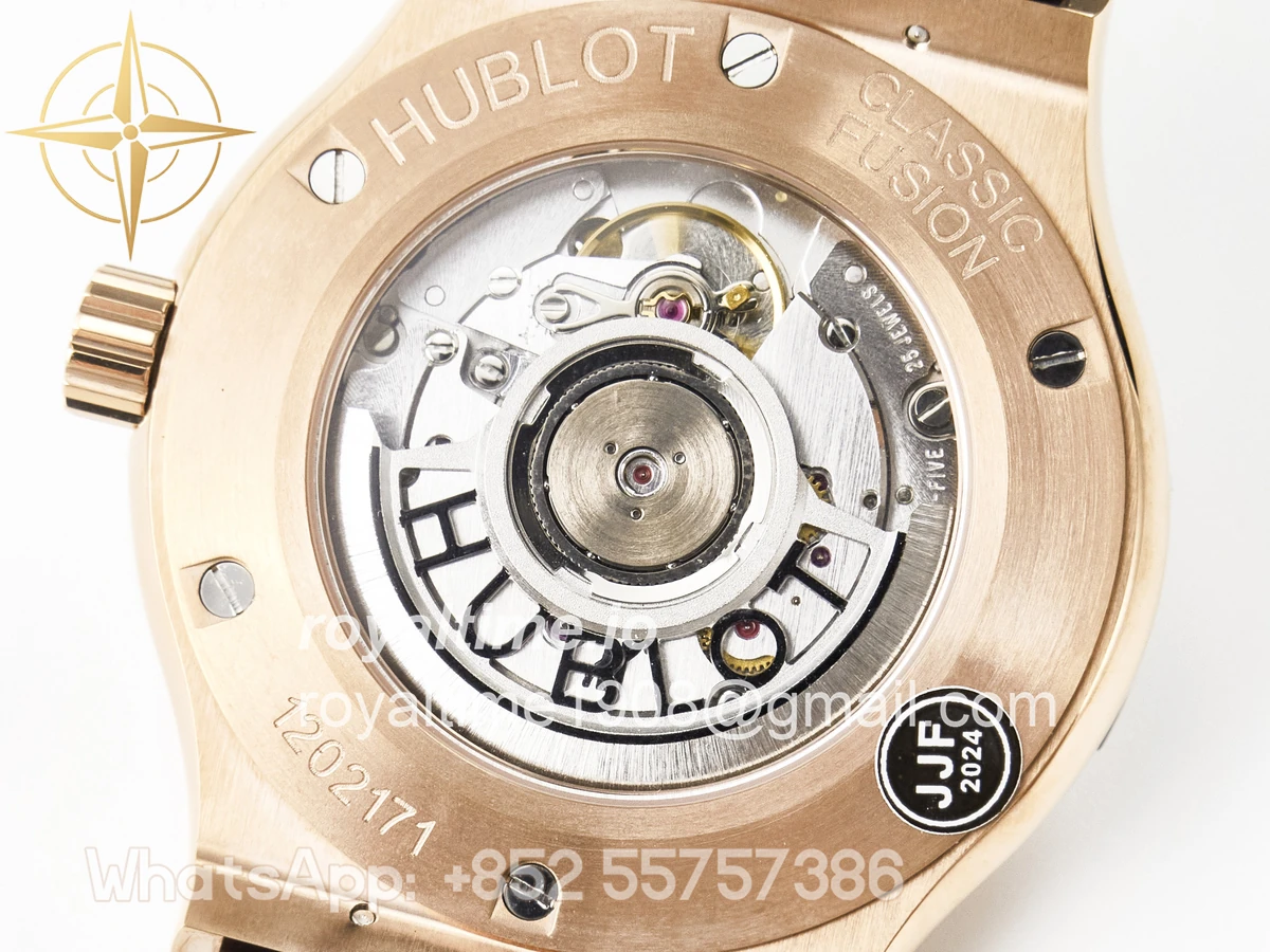 Hublot Classic Fusion 42mm RG JJF Green Dial on Green Gummy Leather Strap - Image 17