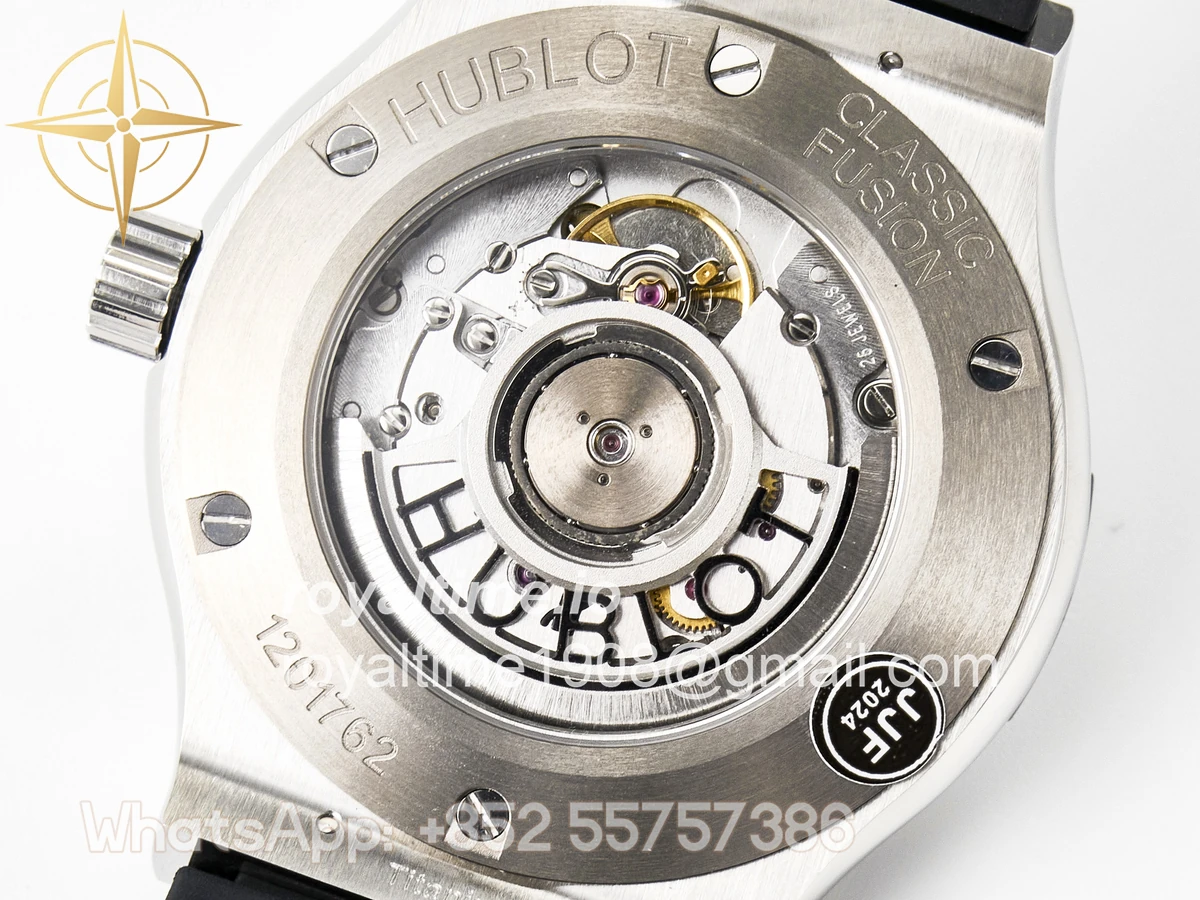 Hublot Classic Fusion 42mm SS JJF Green Dial on Green Gummy Leather Strap - Image 17