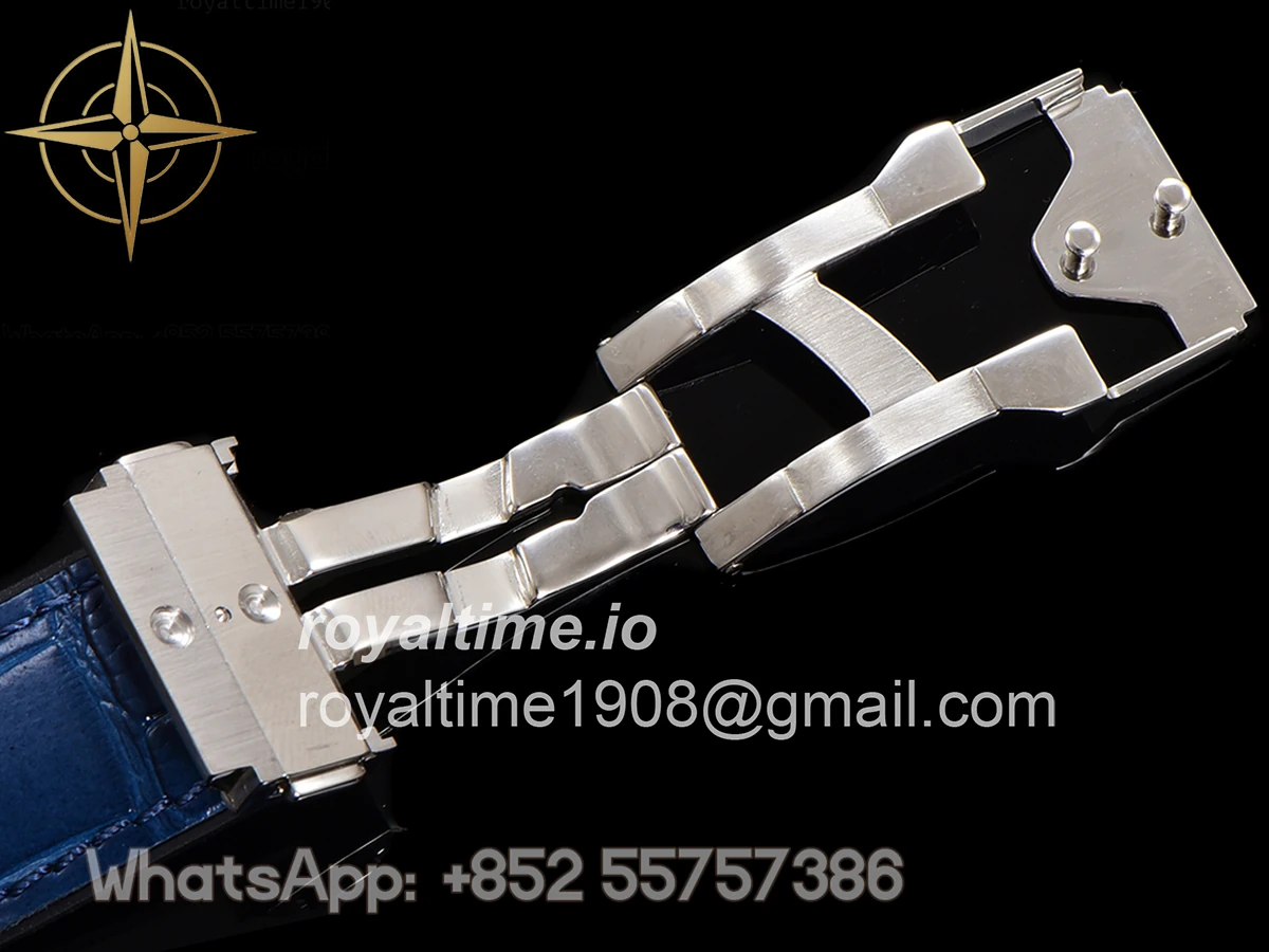 Hublot Classic Fusion Automatic 42mm Diamond Paved Dial in Steel on Blue Leather Strap - Image 17