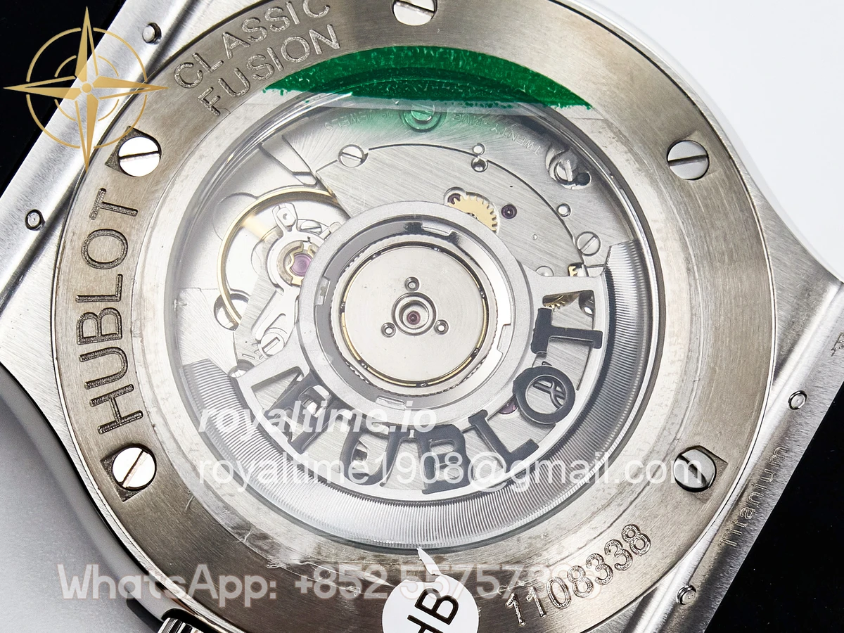 Hublot Classic Fusion Bang 42mm HBF Black Dial on Black Leather Strap A2892 - Image 17