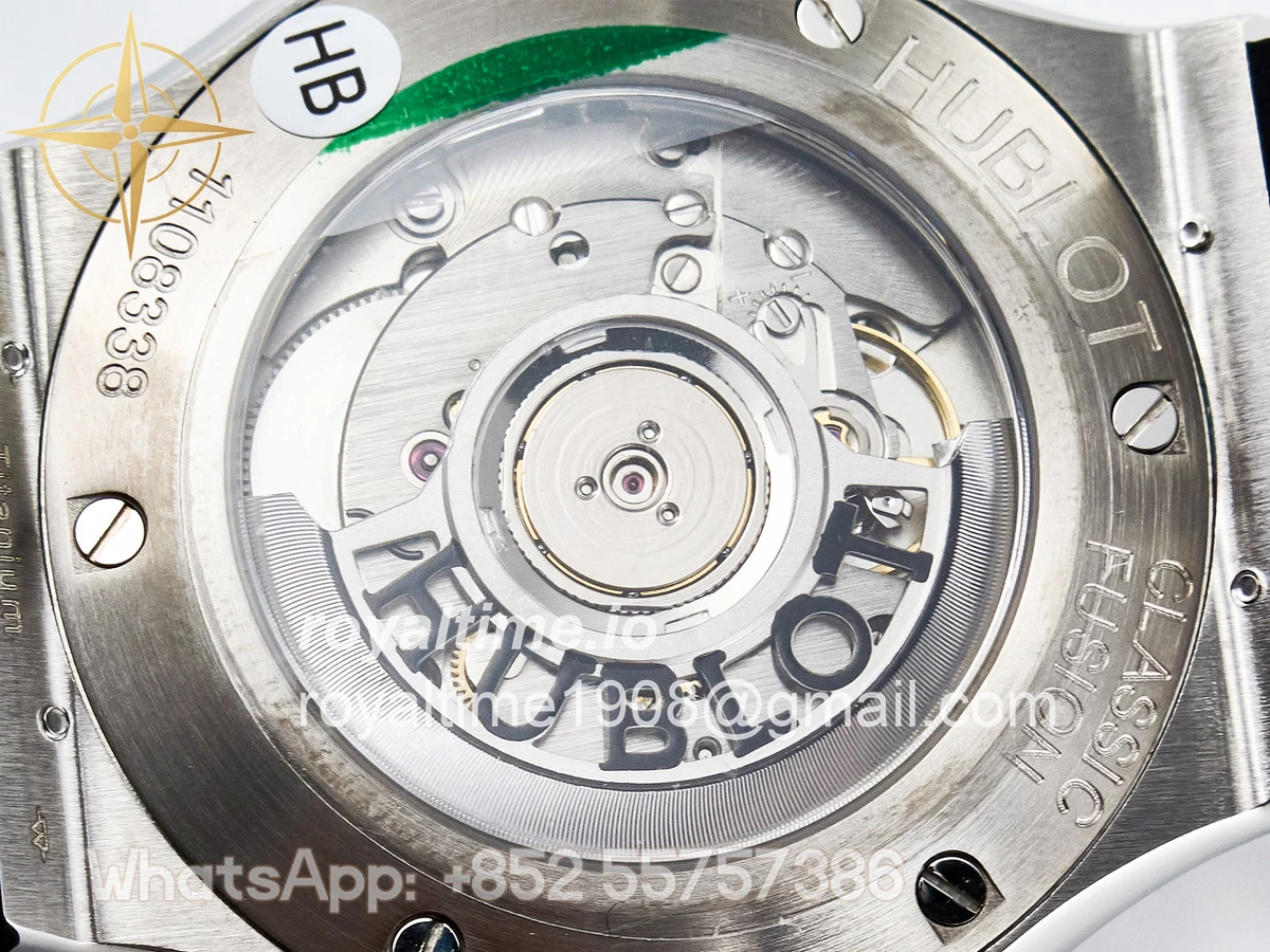 Hublot Classic Fusion Bang 42mm HBF Black Dial on Black Rubber Strap A2892 - Image 17