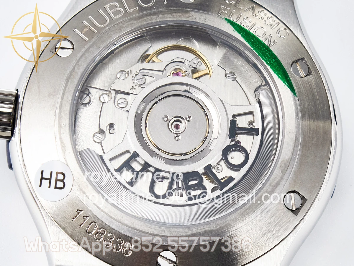 Hublot Classic Fusion Bang 42mm HBF Blue Dial on Blue Leather Strap A2892 - Image 17