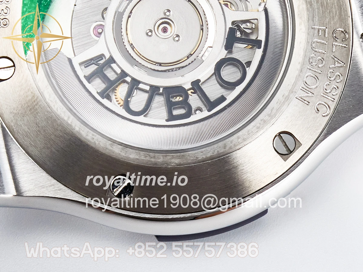 Hublot Classic Fusion Bang 42mm HBF Blue Dial on Blue Rubber Strap A2892 - Image 17