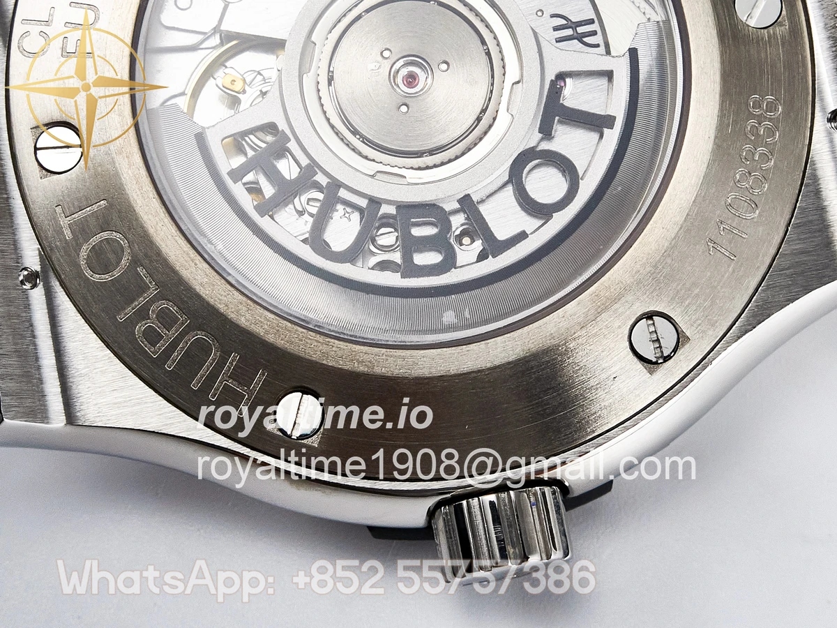 Hublot Classic Fusion Bang 42mm HBF Gray Dial Diamonds Bezel on Gray Leather Strap A2892 - Image 17