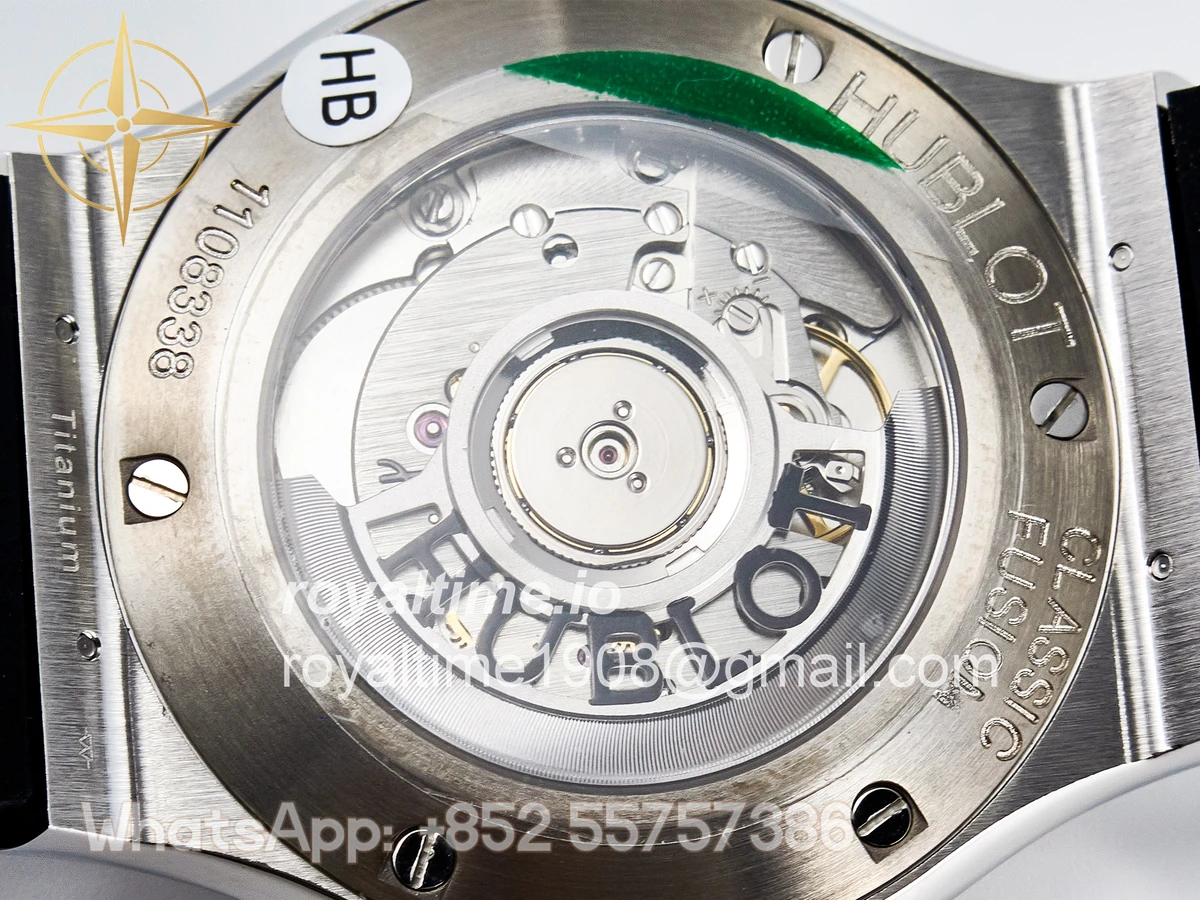 Hublot Classic Fusion Bang 42mm HBF Green Dial on Green Leather Strap A2892 - Image 17