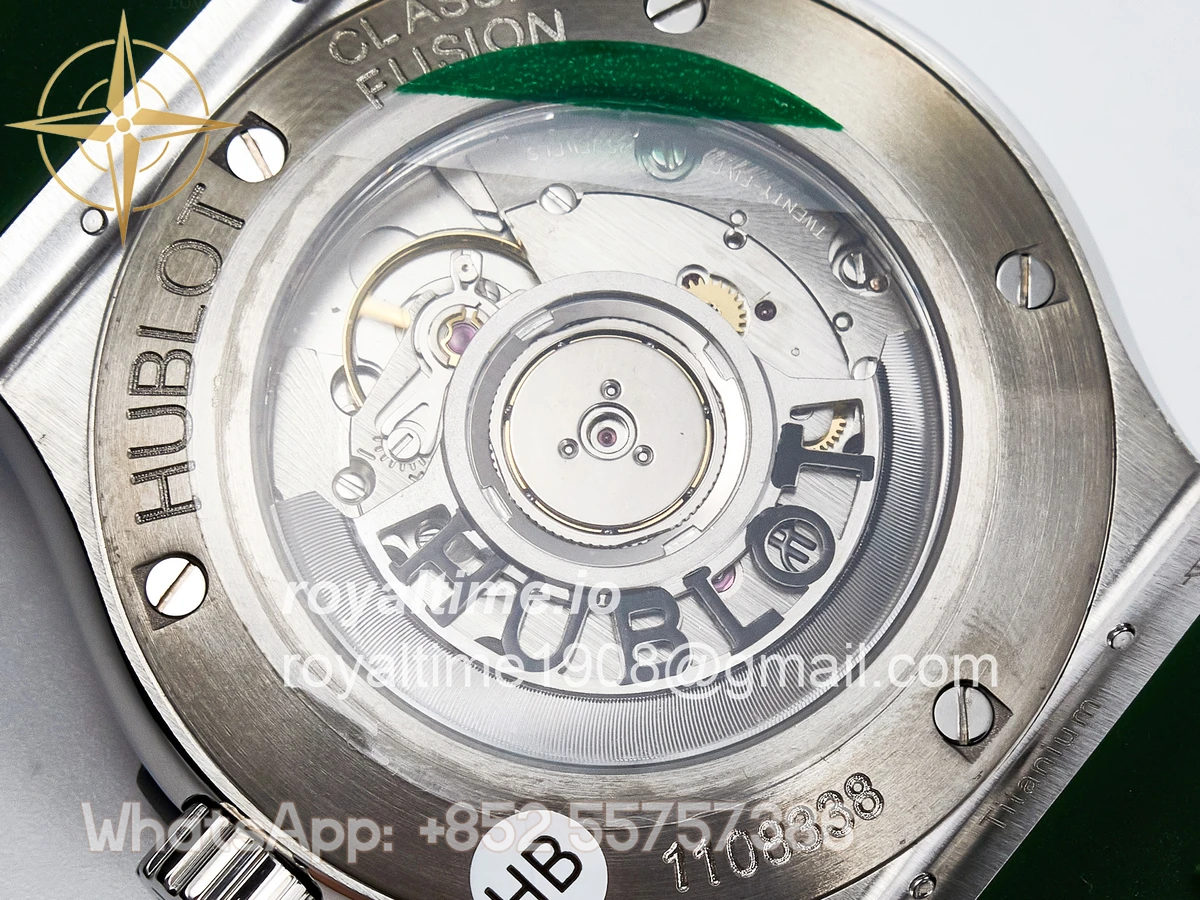 Hublot Classic Fusion Bang 42mm HBF Green Dial on Green Rubber Strap A2892 - Image 17
